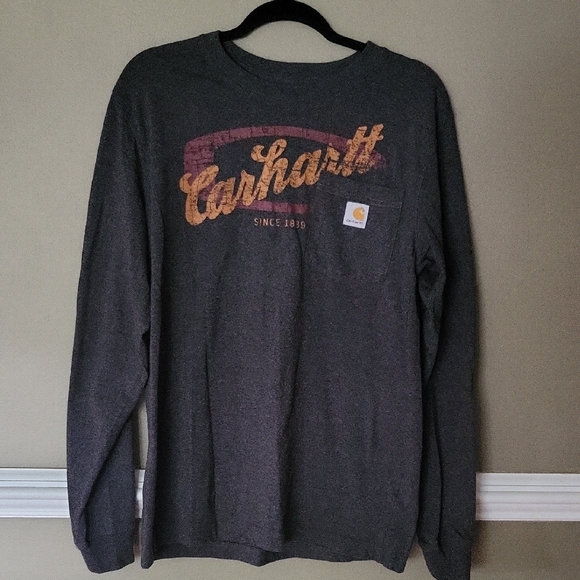 Carhartt Other - Carhartt Men's Charcoal Long Sleeve Tee Size Medium